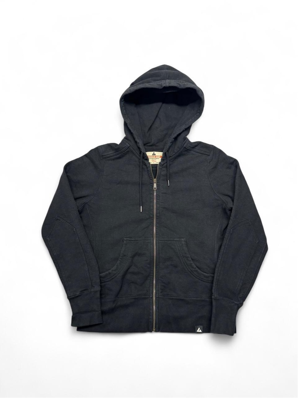 American Giant full zip hoodie black L women’s made in USA fleece cotton